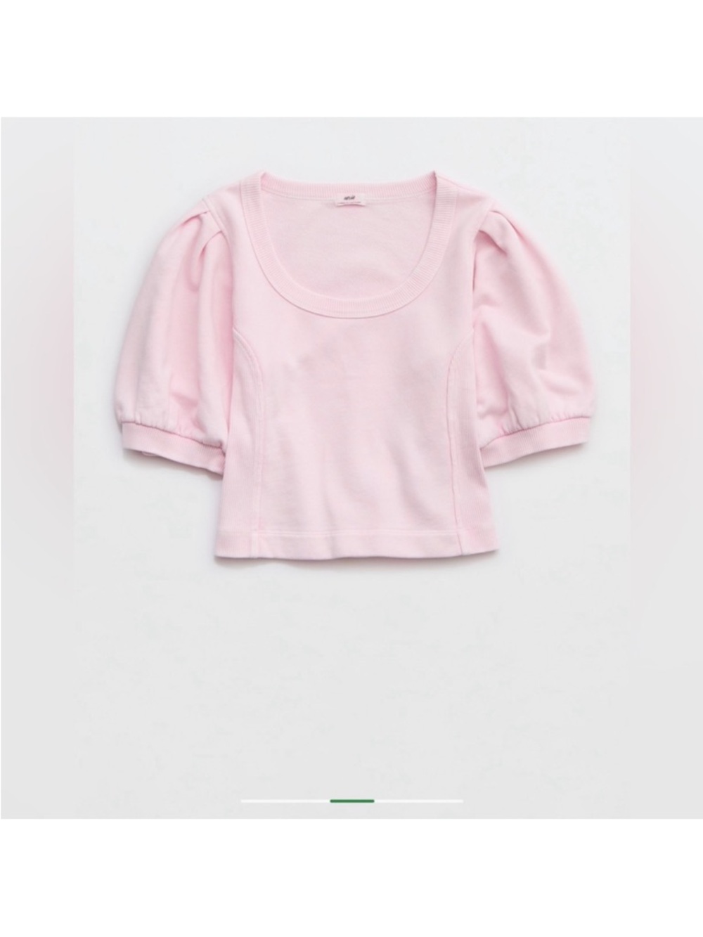Aerie Women's Cropped Seams Right Short Sleeves Sweatshirt
Color Bloom Size L - Picture 5 of 8